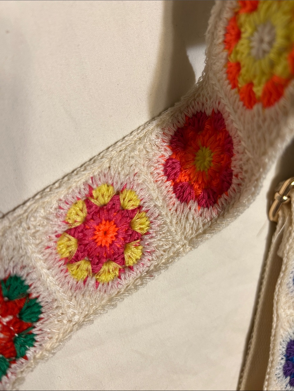 The Lilley Line Multicolor Wicker Crossbody Bag with Embroidered Strap - Picture 3 of 12